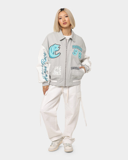 Loiter Ethereal Varsity Jacket Light Grey
