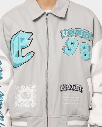 Loiter Ethereal Varsity Jacket Light Grey
