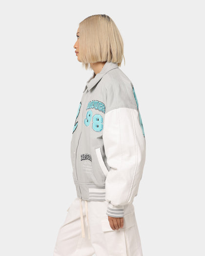 Loiter Ethereal Varsity Jacket Light Grey