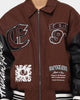 Loiter Ethereal Varsity Jacket Brown