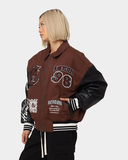 Loiter Ethereal Varsity Jacket Brown