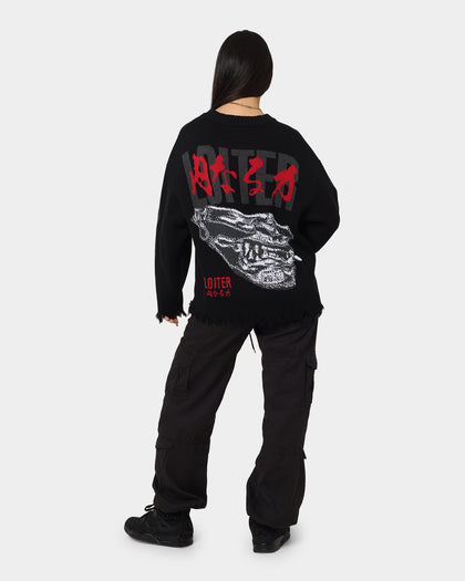 Loiter Honour Knit Sweater Black