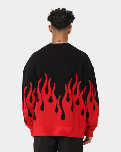Loiter Inferno Knit Sweater Black/Red