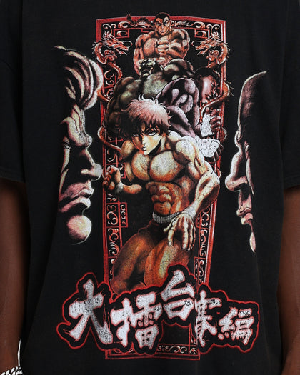 Goat Crew X Baki Hanma The Raitai Tournament Vintage T-Shirt Black Wash