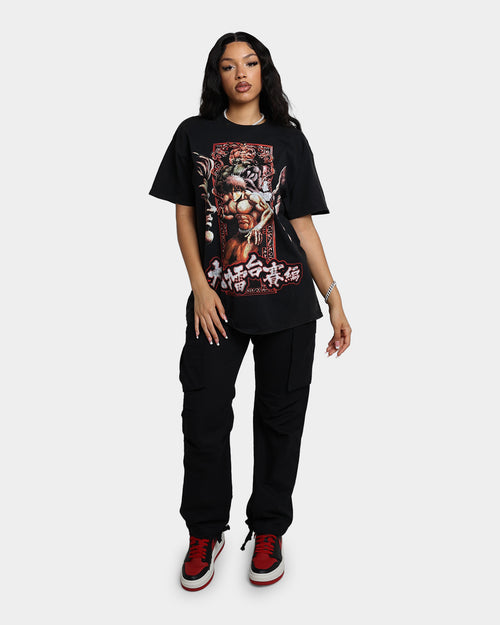Goat Crew X Baki Hanma The Raitai Tournament Vintage T-Shirt Black Wash