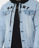 Saint Morta London Hooded Denim Jacket V2 Light Blue/Black