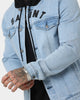 Saint Morta London Hooded Denim Jacket V2 Light Blue/Black