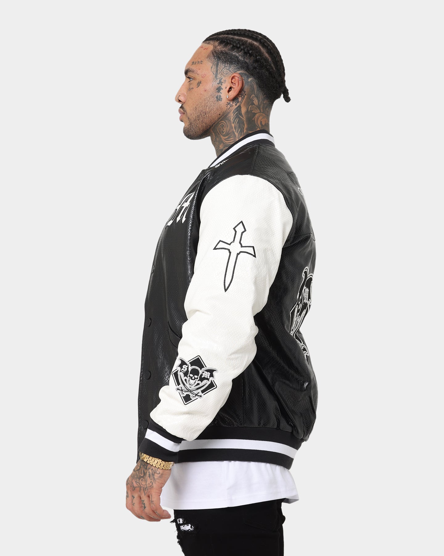 Saint Morta Graveyard Reptile Jacket Black/White | Culture Kings US
