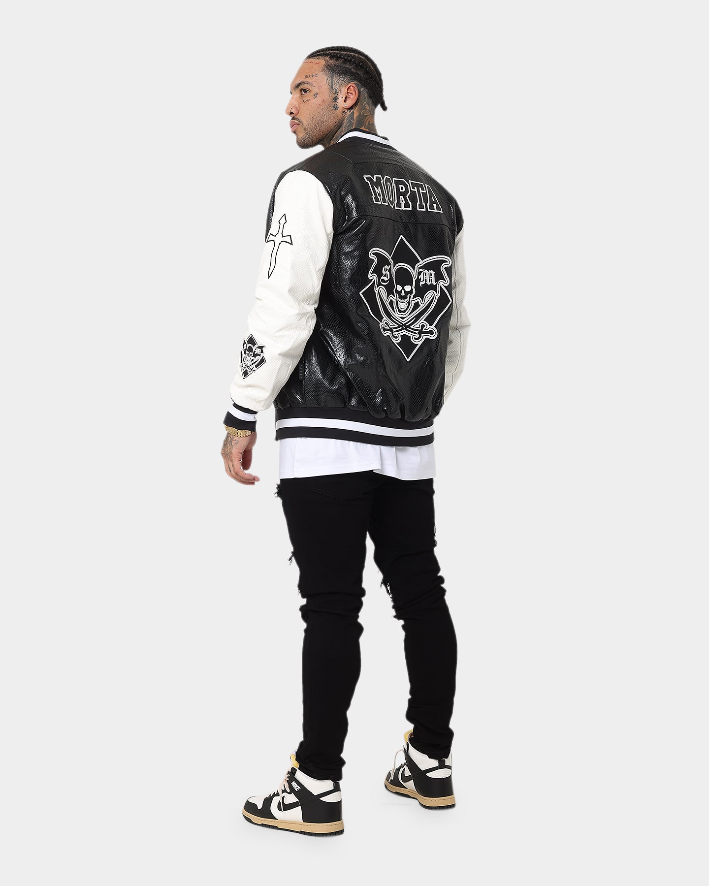 Saint Morta Graveyard Reptile Jacket Black/White | Culture Kings US