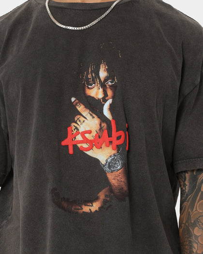 Ksubi X Juice Wrld 999 Biggie Vintage T-Shirt Faded Black