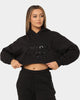 Calvin Klein Women's Shiny Institutional Hoodie Ck Black