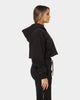 Calvin Klein Women's Shiny Institutional Hoodie Ck Black