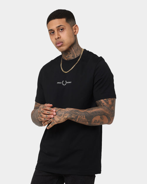 Fred Perry Embroidered T-Shirt Black