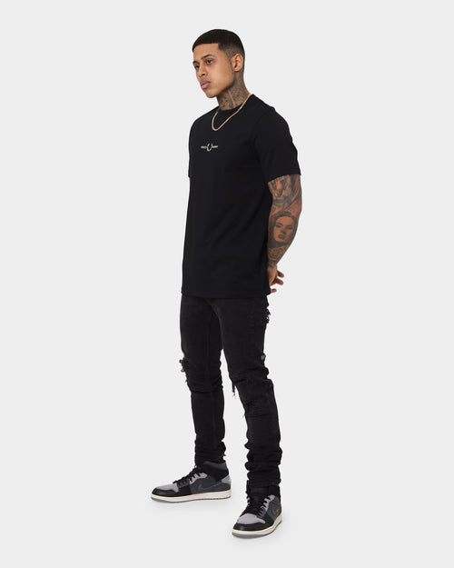 Fred Perry Embroidered T-Shirt Black