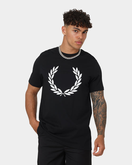 Fred Perry Laurel Wreath Print T-Shirt Black