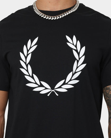 Fred Perry Laurel Wreath Print T-Shirt Black