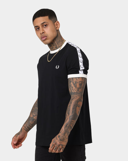 Fred Perry Taped Ringer T-Shirt Black
