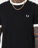 Fred Perry Taped Ringer T-Shirt Black