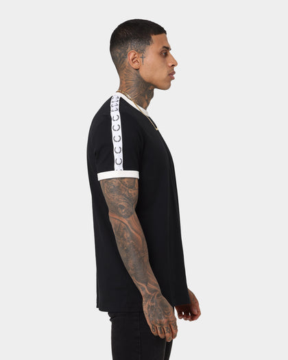 Fred Perry Taped Ringer T-Shirt Black