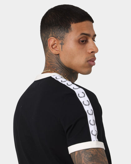 Fred Perry Taped Ringer T-Shirt Black