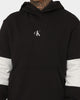 Calvin Klein Stripe CK Colourblock Hoodie Ck Black