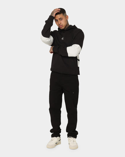 Calvin Klein Stripe CK Colourblock Hoodie Ck Black