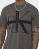 Calvin Klein Stripe CK Washed T-Shirt Industrial Grey