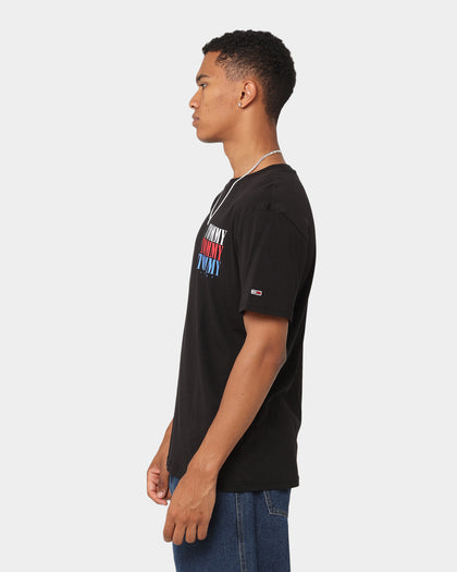Tommy Jeans TJM Classic RWB Multi Logo T-Shirt Black