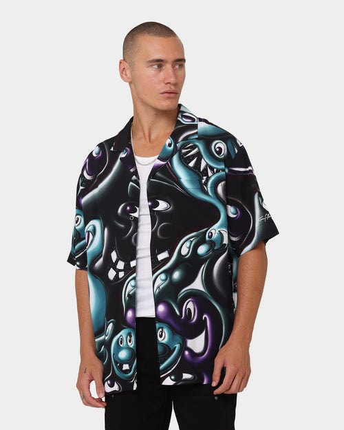 Carré X Kenny Scharf Blablob Button Up Shirt Black