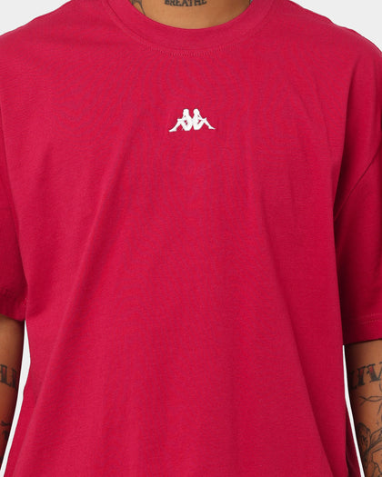 Kappa Authentic Hey T-Shirt Red Persian/White