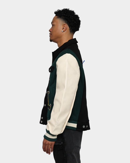 Lifted Anchors Claridge Letterman Jacket Cream