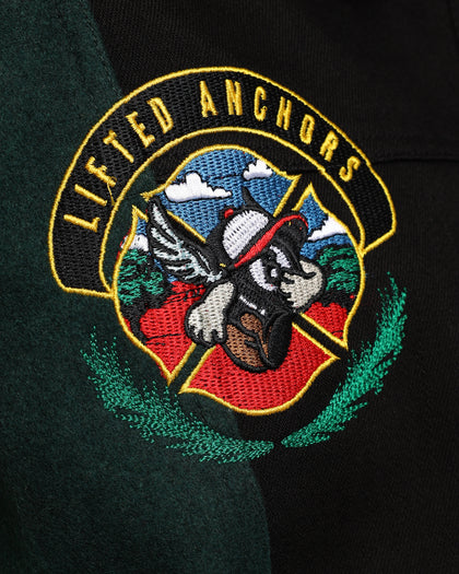 Lifted Anchors Claridge Letterman Jacket Cream