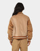 The New Establishment Women's Two Tone Letterman Jacket Silver Lining/Brown