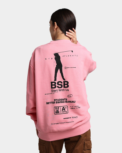 Students Golf Better Swing Bureau Crewneck Salmon