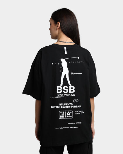 Students Golf Better Swing Bureau T-Shirt Black
