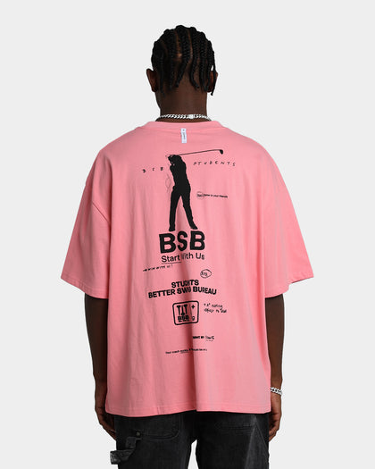 Students Golf Better Swing Bureau T-Shirt Salmon