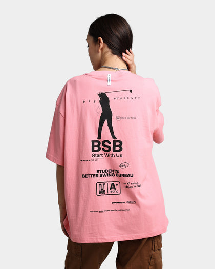 Students Golf Better Swing Bureau T-Shirt Salmon