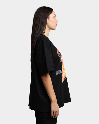 Students Golf Front 9 Fire T-Shirt Black