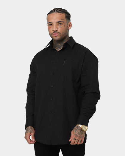 Saint Morta Egyptian Long Sleeve Button Up Shirt Black