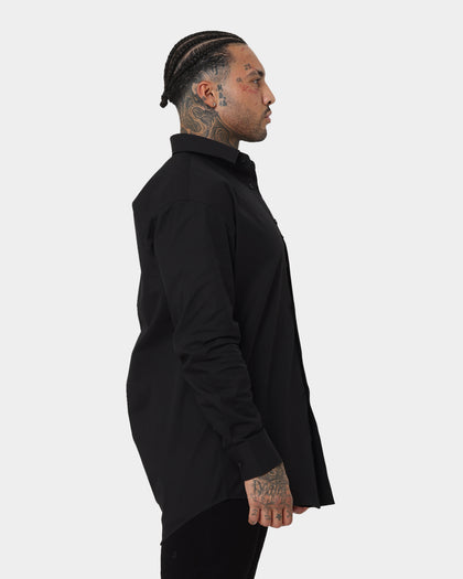 Saint Morta Egyptian Long Sleeve Button Up Shirt Black