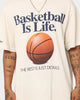 Mitchell & Ness Basketball Is Life T-Shirt Unbleached
