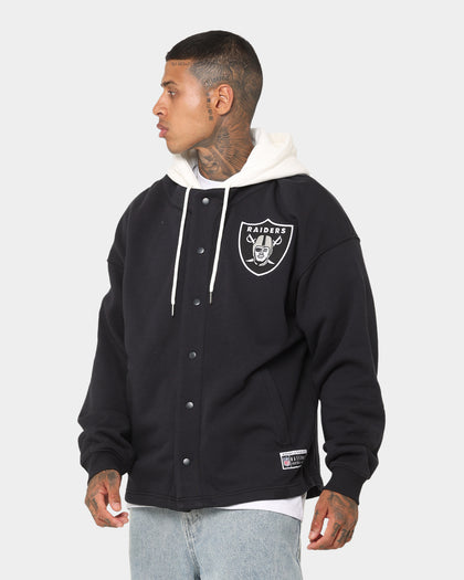 Majestic Athletic Las Vegas Raiders Fleece Replica Hooded Jacket Faded Black