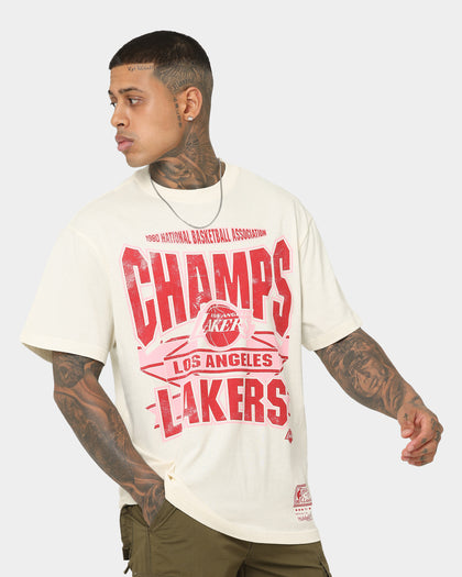 Mitchell & Ness Los Angeles Lakers St Valentine's Day T-Shirt Unbleached