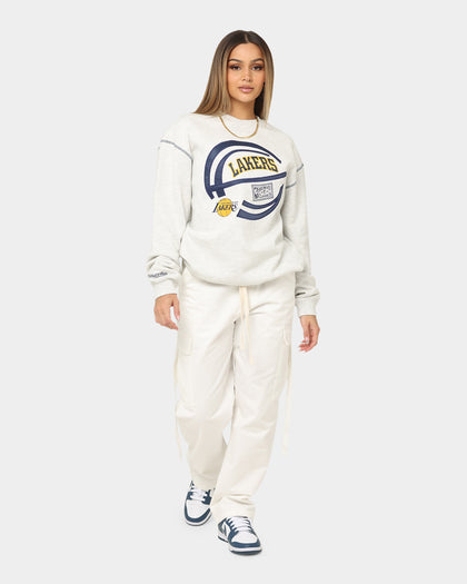 Mitchell & Ness Los Angeles Lakers On The Bounce Crewneck Grey Marle