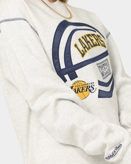 Mitchell & Ness Los Angeles Lakers On The Bounce Crewneck Grey Marle