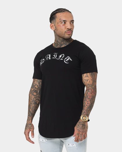 Saint Morta Gothic Paisley El Duplo Short Sleeve T-Shirt Black/White