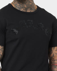 Saint Morta Gothic Rhinestone T-Shirt Black/Black