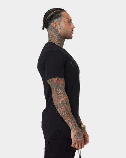 Saint Morta Gothic Rhinestone T-Shirt Black/Black