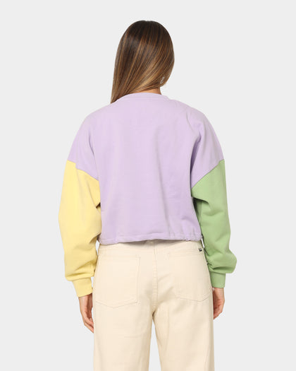 Signature Crop Block Crew lila