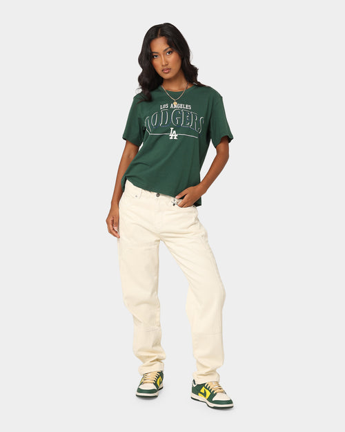 Majestic Athletic Women's Los Angeles Dodgers Boxy T-Shirt Dark Cedar